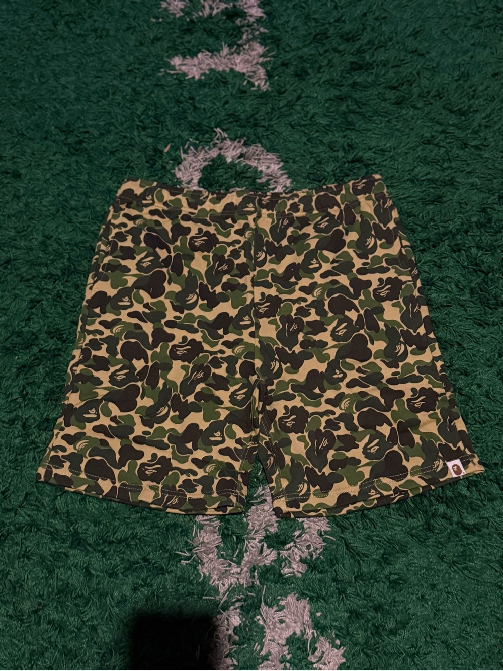 Bape Green Black Brown Camouflage Athletic Shorts